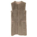 ボッテガヴェネタ BOTTEGA VENETA ベスト 衣料品 トップス ムートン レディース ベージュ系 406030 【中古】