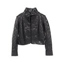 シャネル CHANEL ココマークボタン 革ジャン 衣料品 アウター ラムスキン(羊革) レディース ブラック系 P58302C00285 【中古】
