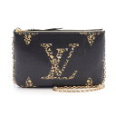 ルイ・ヴィトン LOUIS VUITTON ポシェット ドゥーブル ジップ ジャイアント ショルダーバッグ バッグ PVCコーティングキャンバス モノグラム・ジャングル レディース ブラック系 / マルチカラー M67874 【中古】