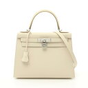 エルメス HERMES ケリー28 ハンドバッグ バッグ ヴォーエプソン ヴォーエプソン レディース アイボリー系 【中古】