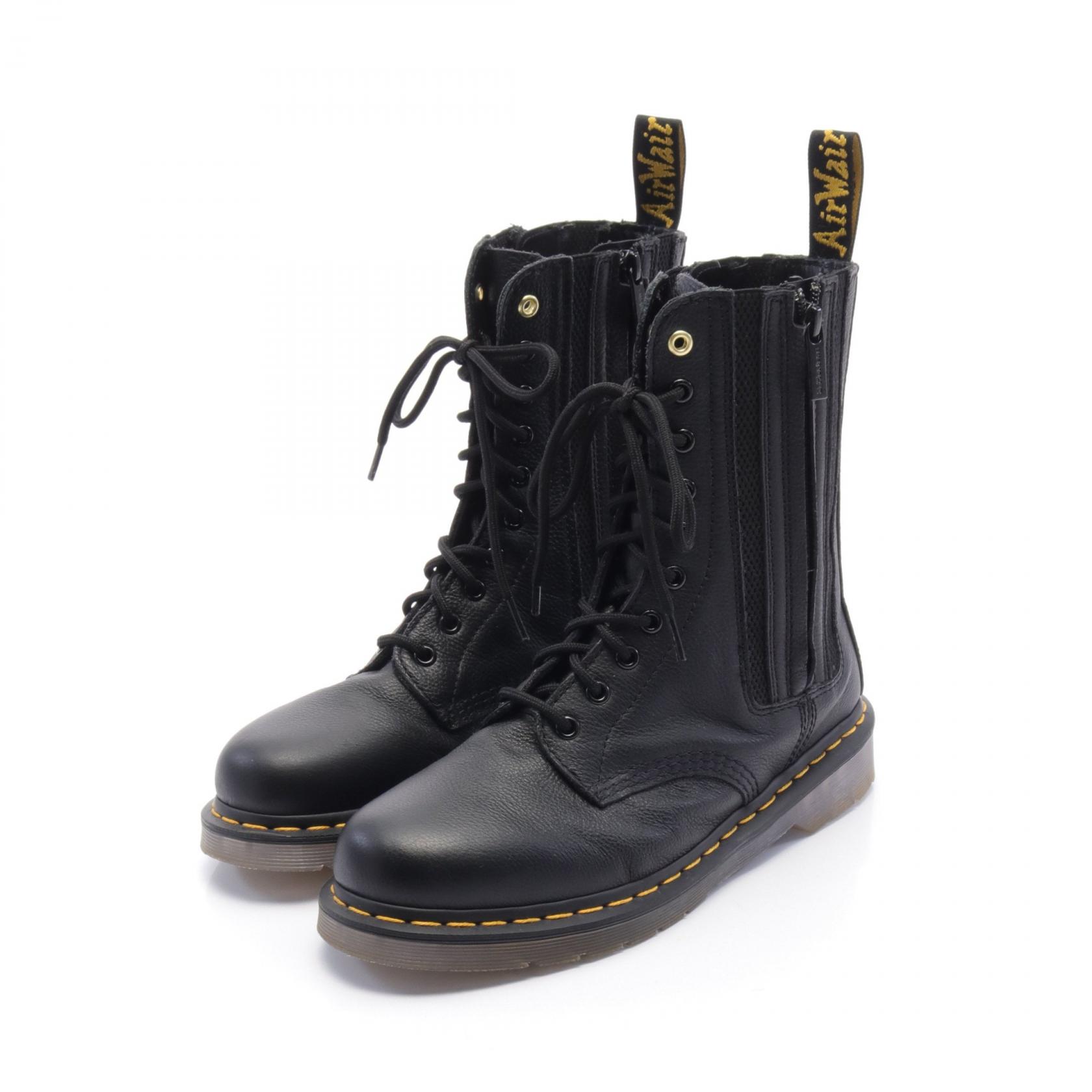 【今だけ20%OFF】【クーポン発行】ヨウジヤマモト Yohji Yamamoto Dr.Martens 10ホール ブーツ 靴 レザー メンズ ブラック系 HJ-E05-762 【中古】