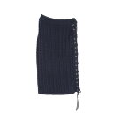ケンゾー KENZO レースアップ ミディ スカート 衣料品 ボトムス コットン レディース ブルー系 FD52JU3513AB 【中古】
