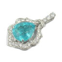 ジュエリー JEWELRY パライバトルマリン ダイヤモンド トップ ペンダントトップ ジュエリー Pt900プラチナ ダイヤモンド パライバトルマリン レディース クリア系 / ブルー系 パライバトルマリ 8.6g 【中古】
