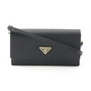 プラダ PRADA トライアングルロゴ ショルダーバッグ バッグ サフィアーノレザー レディース ブラック系 1NF0592DB3F0002 【新品】