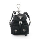 プラダ PRADA TESSUTO TRAVEL チャーム アクセサリー ナイロン サフィアーノレザー メンズ レディース ブラック系 2TT2052DMKF0...