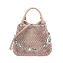ミュウ ミュウ Miu Miu NAPPA CRYSTAL マテラッセ ハンドバッグ バッグ レザー レディース ピンク系 RN0896 【中古】【0508-1...
