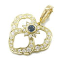 ミキモト MIKIMOTO サファイア/ダイヤ ペンダントトップ ペンダントトップ ジュエリー K18(イエローゴールド) ダイヤモンド サファイア レディース ブルー系 / クリア系 【中古】【0508-20cp】
