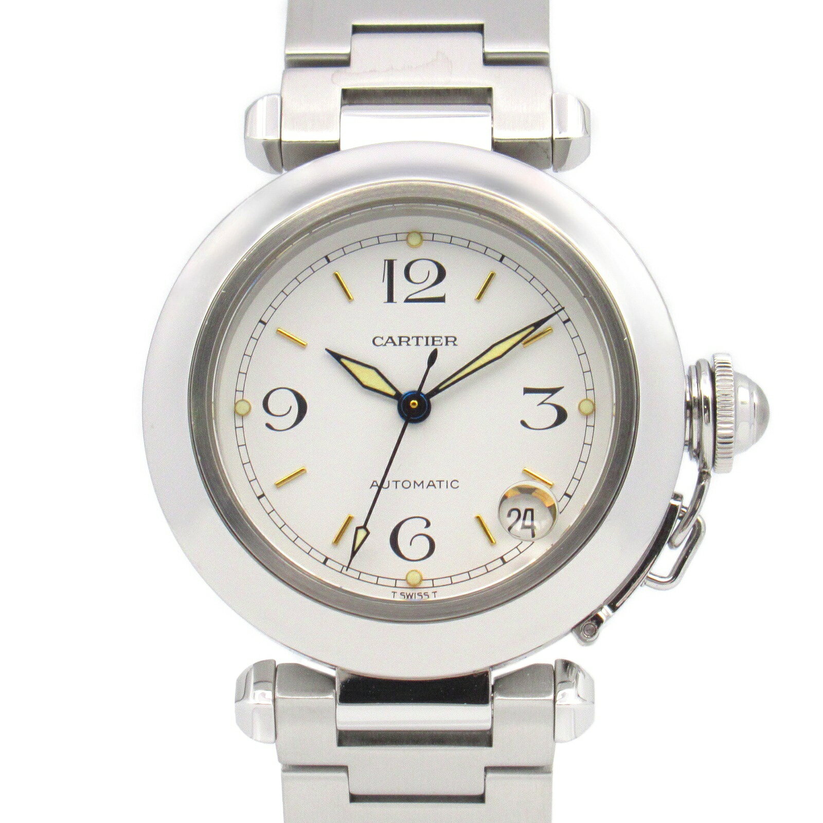 カルティエ CARTIER パシャC 腕時計 時計 ステンレススチール ボーイズ ホワイト系 W31015M7 【中古】