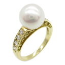 ジュエリー JEWELRY パール ダイヤモンド リング リング・指輪 ジュエリー K18(イエローゴールド) ダイヤモンド パール レディース ホワイト系 / クリア系 パール 4.0g 【中古】
