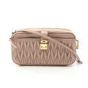 ミュウ ミュウ Miu Miu マテラッセ ショルダーバッグ バッグ レザー レディース ピンク系 5DH059 【中古】