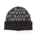 シュプリーム Supreme REFLECTIVE REPEAT ニットキャップ 帽子 アクリル メンズ ブラック系 / グレー系 【中古】
