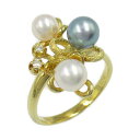 ジュエリー JEWELRY パールリング リング・指輪 ジュエリー K18(イエローゴールド) パール レディース ホワイト系 / クリア系 パール/4.8g 【中古】