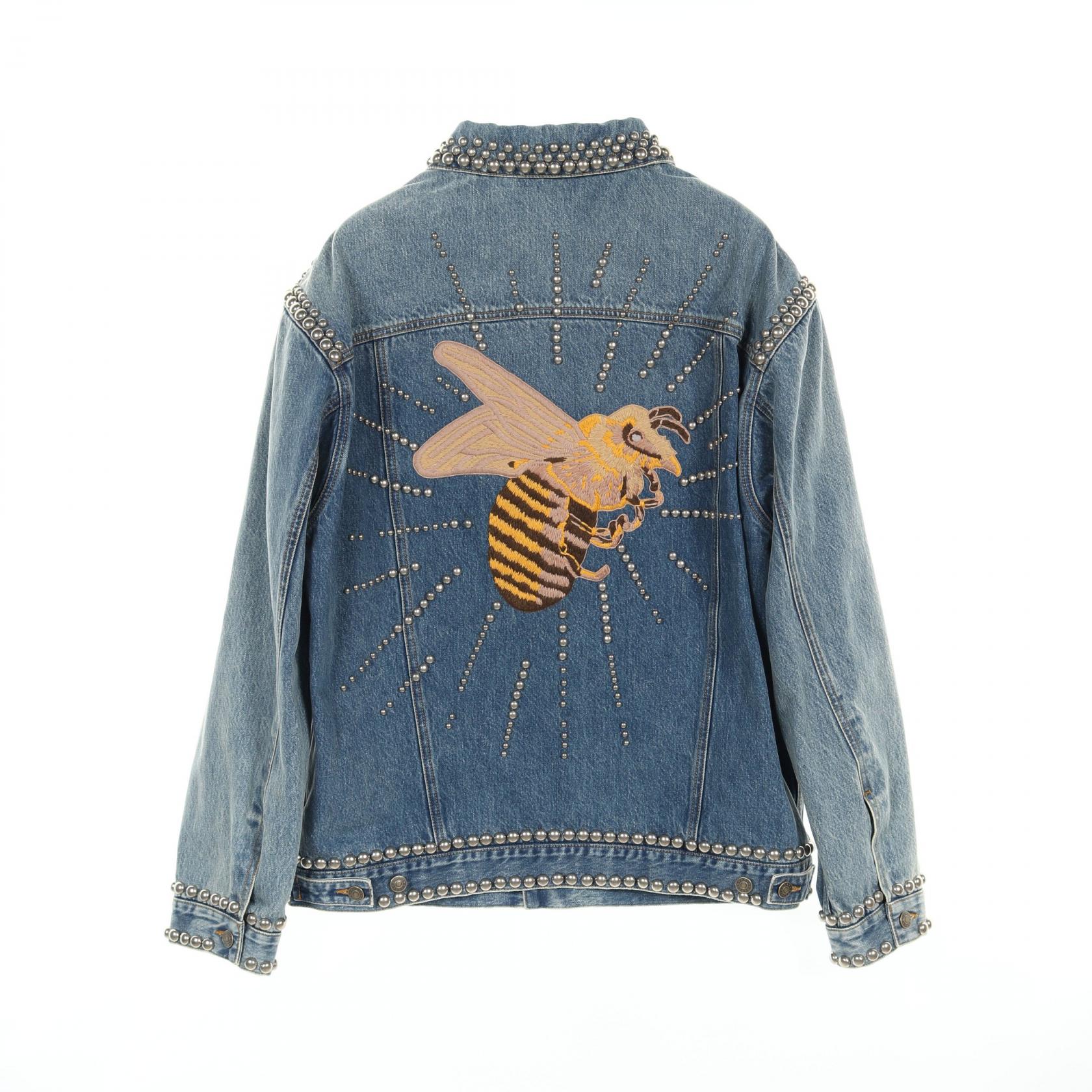 グッチ GUCCI デニムジャケット 衣料品 アウター コットン メンズ ブルー系 729324 【中古】