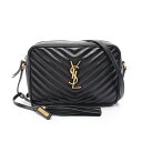 サンローラン SAINT LAURENT LOU ルー モノグラム ショルダーバッグ バッグ レザー レディース ブラック系 574494 【中古】