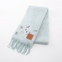 ロエベ LOEWE LOEWE × Suna Fujita ペンギンスカーフ マフラー 衣料品 ウール モヘヤ レディース ブルー系 / マルチカラー F111...