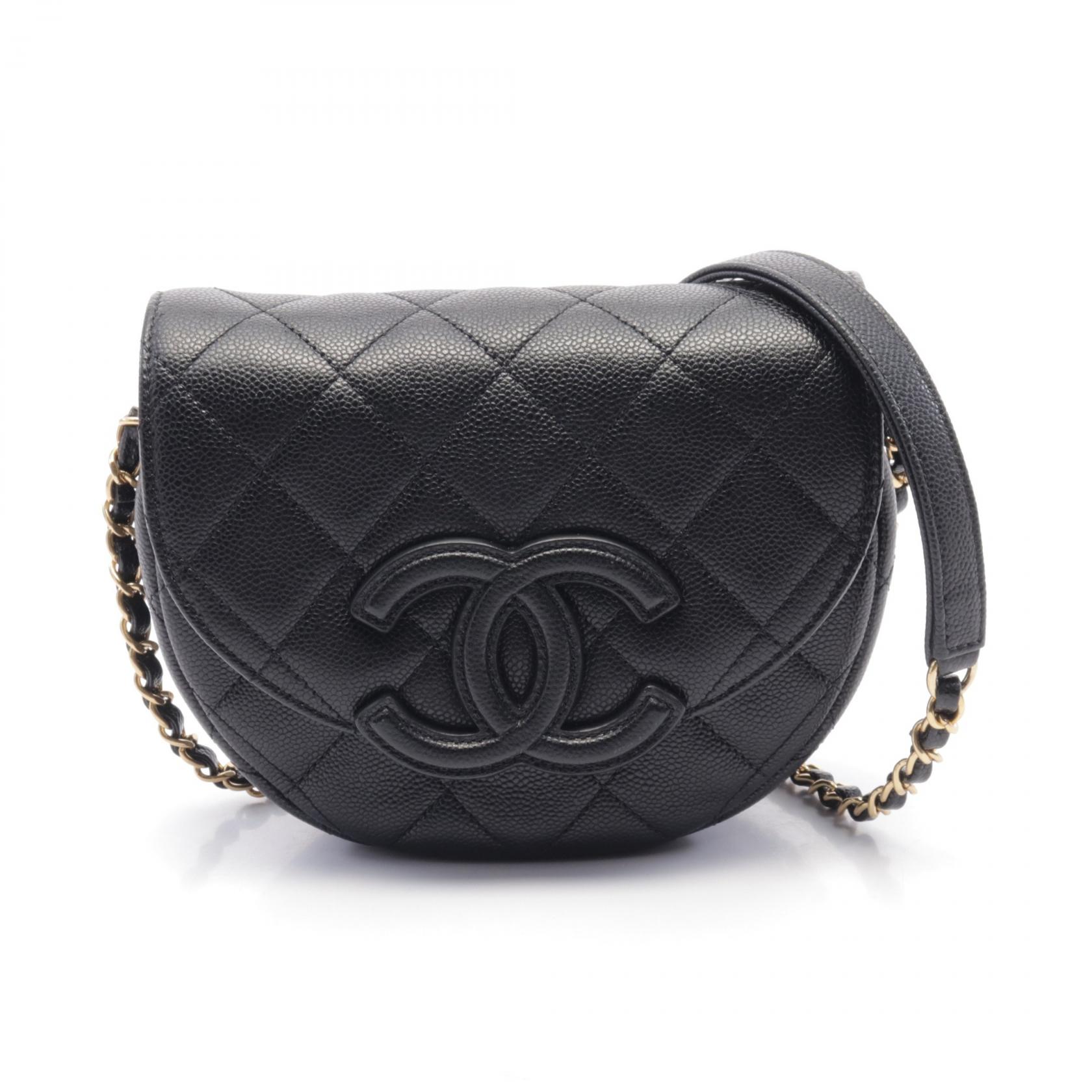 シャネル CHANEL マトラッセ ミニ メッセンジャー ショルダーバッグ バッグ レザー レディース ブラック系 AS3867 【中古】のサムネイル
