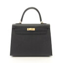 エルメス HERMES ケリー25 ハンドバッグ バッグ レザー ヴォーエプソン ヴォーエプソン レディース ブラック系 038416CC 【中古】