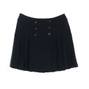 シャネル CHANEL ココマークボタン スカート 衣料品 ボトムス ウール レディース ネイビー系 P02859 【中古】