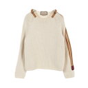 【3千円OFFクーポン対象】グッチ GUCCI レザーディティール ニット 衣料品 トップス ウール メンズ アイボリー系 683716 XKB4H 【中古】