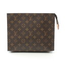 【最大4万円OFFクーポン対象】ルイ・ヴィトン LOUIS VUITTON ポッシュトワレット26 セカンドバッグ クラッチバッグ バッグ PVCコーティングキャンバス レザー モノグラム レディース ブラウン系 M47542 【中古】