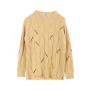 【7千円OFFクーポン対象】エルメス HERMES ニット 衣料品 トップス コットン カシミヤ メンズ イエロー系 / ブラウン系 【中古】