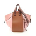 ロエベ LOEWE ハンモック スモール ハンドバッグ バッグ レザー レディース ピンク系 / ブラウン系 387.30WS35 【中古】