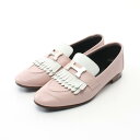 エルメス HERMES ロワイヤル モカシン 靴 レザー レディース ピンク系 / ホワイト系 【中古】