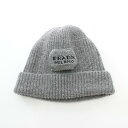 プラダ PRADA ニットキャップ 帽子 ウール カシミヤ メンズ レディース グレー系 UMD478 【中古】