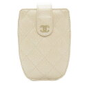 シャネル CHANEL マトラッセ ケース カードケース アクセサリー レザー グレインドカーフスキン レディース ベージュ系 ライトベージュ 【中古】