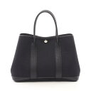 エルメス HERMES ガーデンパーティTPM トートバッグ バッグ レザー トワルミリタリー トワルミリタリー レディース ブラック系 【中古】