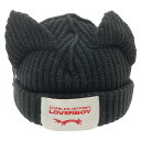 チャールズ ジェフリー ラバーボーイ Charles Jeffrey Loverboy ニットキャップ CHUNKY EARS BEANIE ニットキャップ 帽子 ウール メンズ レディース ブラック系 【中古】