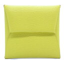 エルメス HERMES バスティア ライム コインケース コインケース 財布 レザー シェーブル レディース イエロー系 039759CK 【中古】