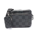 ルイ・ヴィトン LOUIS VUITTON ルイヴィトンショルダーバッグ トリオ メッセンジャー ダミエグラフィット ショルダーバッグ バッグ PVCコーティングキャンバス レザー レディース ブラック系 N50017 【中古】