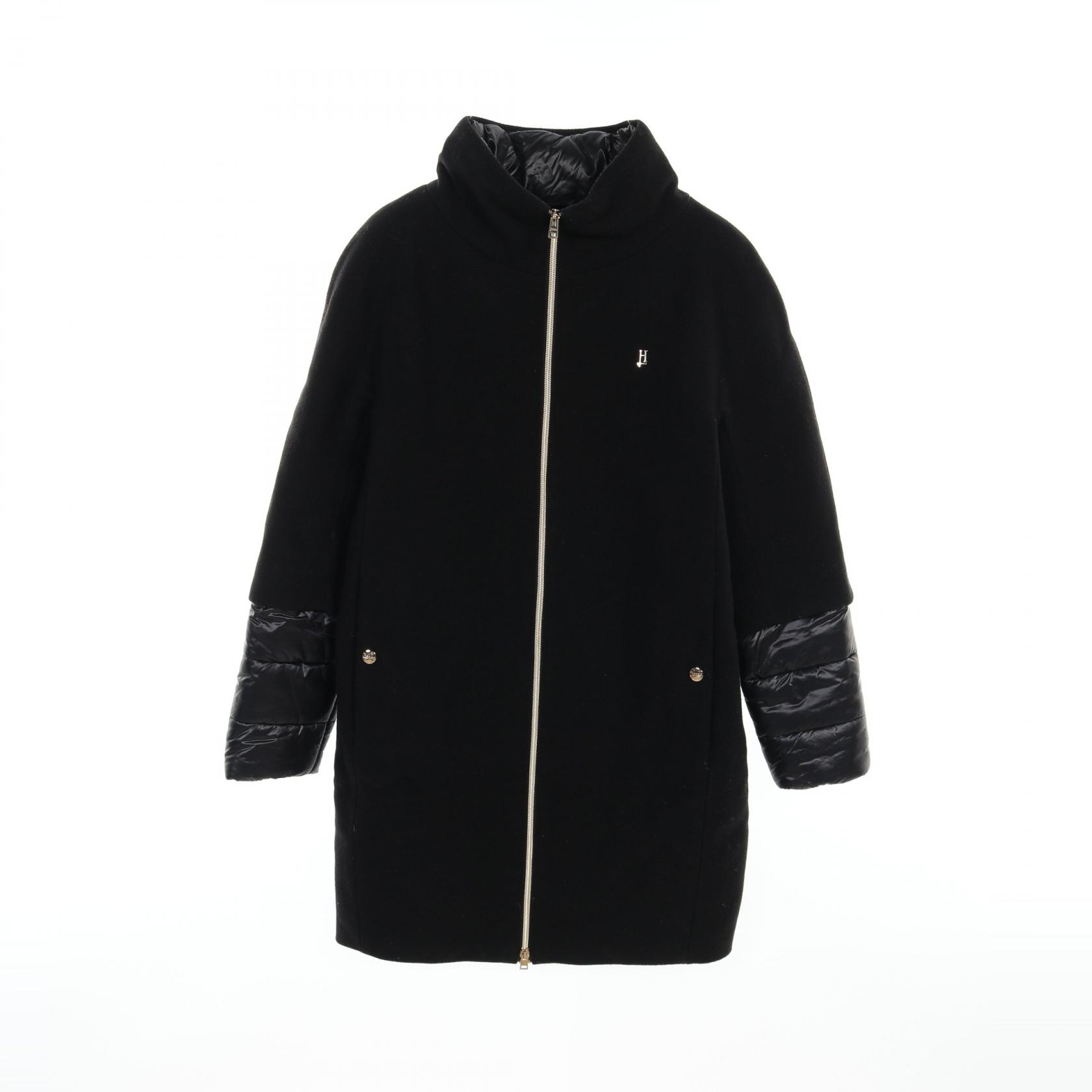 ヘルノ Herno ダウンジャケット 衣料品 アウター ウール ナイロン レディース ブラック系 CA0004G 【中古】