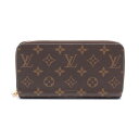 ルイ・ヴィトン LOUIS VUITTON ルイヴィトン財布 ジッピーウォレット ラウンド長財布 財布 PVCコーティングキャンバス モノグラム レディース ブラウン系 / レッド系 M41896 【中古】(4)
