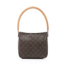 ルイ・ヴィトン LOUIS VUITTON ルイヴィトンショルダーバッグ ルーピングMM モノグラム ショルダーバッグ バッグ PVCコーティングキャンバス レザー レディース ブラウン系 M51146 【中古】(4)