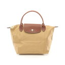 ロンシャン Longchamp ル プリアージュ オリジナル S トップハンドルバッグ ハンドバッグ バッグ キャンバス レザー レディース ベージュ系 / ブラウン系 L1621089P86 【新品】