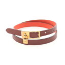 エルメス HERMES ラッキー ベルト 衣料品 レザー レディース ボルドー系 / レッド系 【中古】