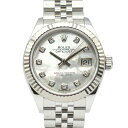 ロレックス ROLEX デイトジャスト 10Pダイヤ ランダム番 腕時計 時計 K18WG(ホワイトゴールド) ステンレススチール メンズ ホワイト系 WHシェル/NP/ジュビリー 279174NG 【中古】