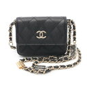 シャネル CHANEL ミニミニマトラッセ ショルダーバッグ バッグ キャビアスキン(グレインドカーフ) レディース ブラック系 【中古】