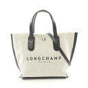 ロンシャン Longchamp エッセンシャル XS トップハンドルバッグ ハンドバッグ バッグ キャンバス レザー レディース ベージュ系 / ブラック系 10259HSG037 【新品】