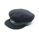 エルメス HERMES カヴァルポップ セリエボタン 帽子 ヘンプ / コットン レディース ブラック系 / グリーン系 【中古】