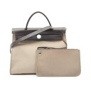 エルメス HERMES エールバッグジップPM ハンドバッグ バッグ トワルオフィシエ / ヴァッシュハンター トワルオフィシエ レディース ベージュ系 / ブラウン系 H060300CK 【中古】