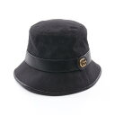 グッチ GUCCI GGマーモント GGキャンバス ハット 帽子 ポリエステル / コットン メンズ レディース ブラック系 576587 【中古】