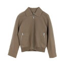 エルメス HERMES ショートジャケット エトゥープ 革ジャン 衣料品 アウター ディアスキン レディース ブラウン系 4H1206D2 【中古】