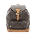 ルイ・ヴィトン LOUIS VUITTON モンスリMM リュックサック バックパック バッグ PVCコーティングキャンバス レザー モノグラム レディース ブラウン系 M51136 【中古】
