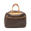 ルイ・ヴィトン LOUIS VUITTON ドーヴィル ボーリングヴァニティ ハンドバッグ バッグ PVCコーティングキャンバス レザー モノグラム レディース ブラウン系 M47270 【中古】