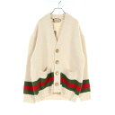 グッチ GUCCI シェリーライン カーディガン 衣料品 トップス ウール ナイロン メンズ ベージュ系 / グリーン系 / レッド系 706735XKLJ4 ...