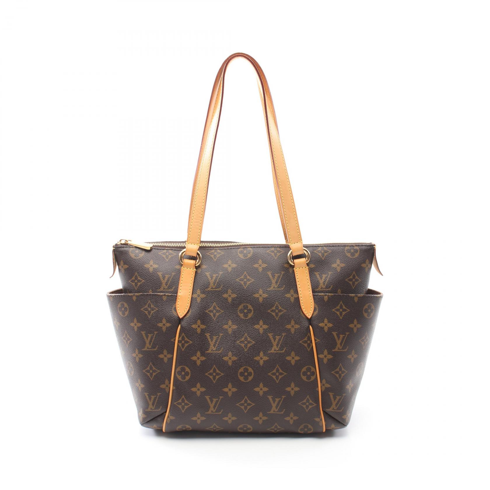 ＼15%OFFクーポン対象／ルイ・ヴィトン LOUIS VUITTON トータリーPM モノグラム トートバッグ バッグ PVCコーティングキャンバス レザー レディース ブラウン系 M56688 【中古】
