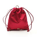 ミュウ ミュウ Miu Miu DUCHESSE ポーチ バッグ ファブリック レディース レッド系 5NG010 【中古】【0508-15cp】
